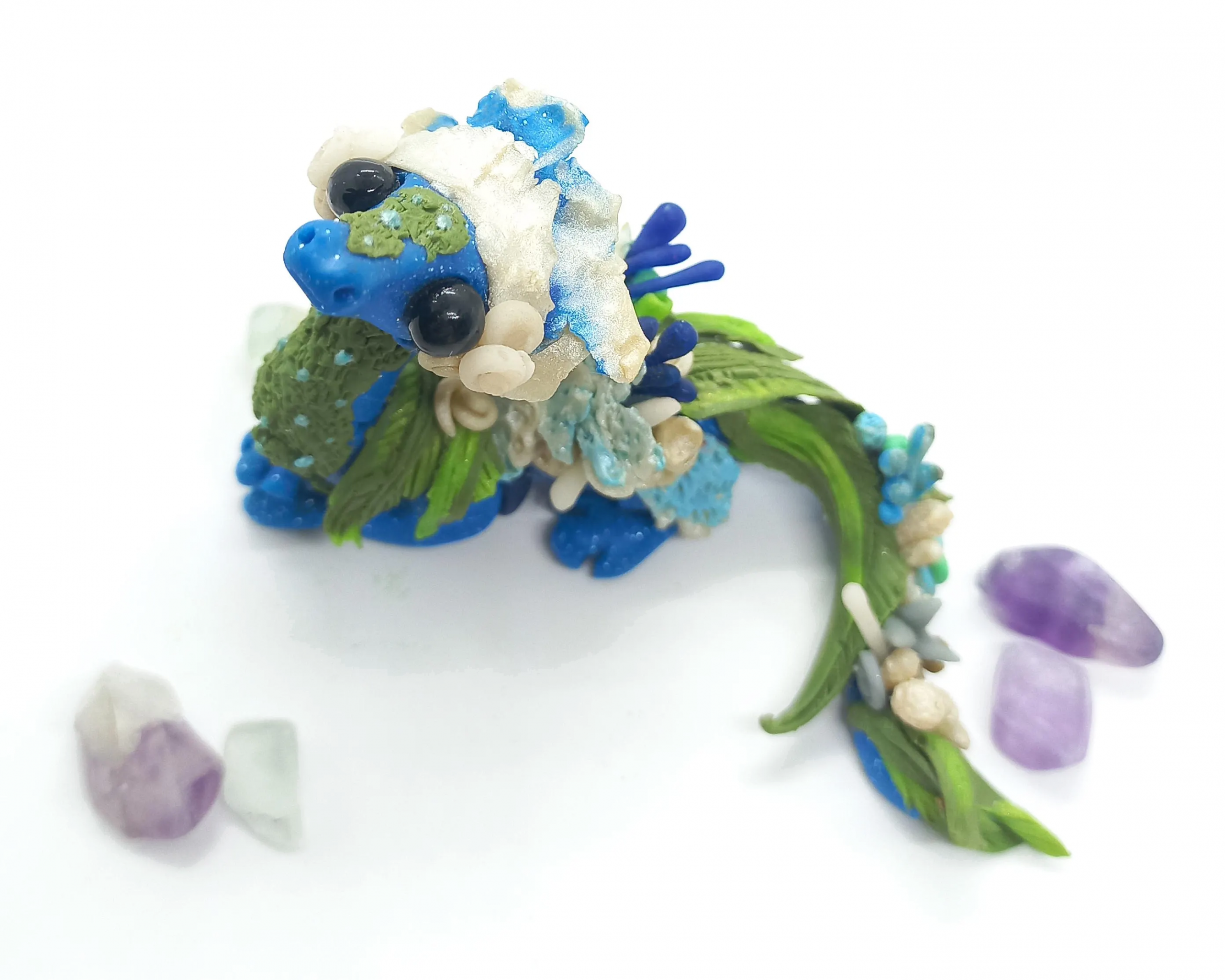 miniature polymer clay dragon sculpture