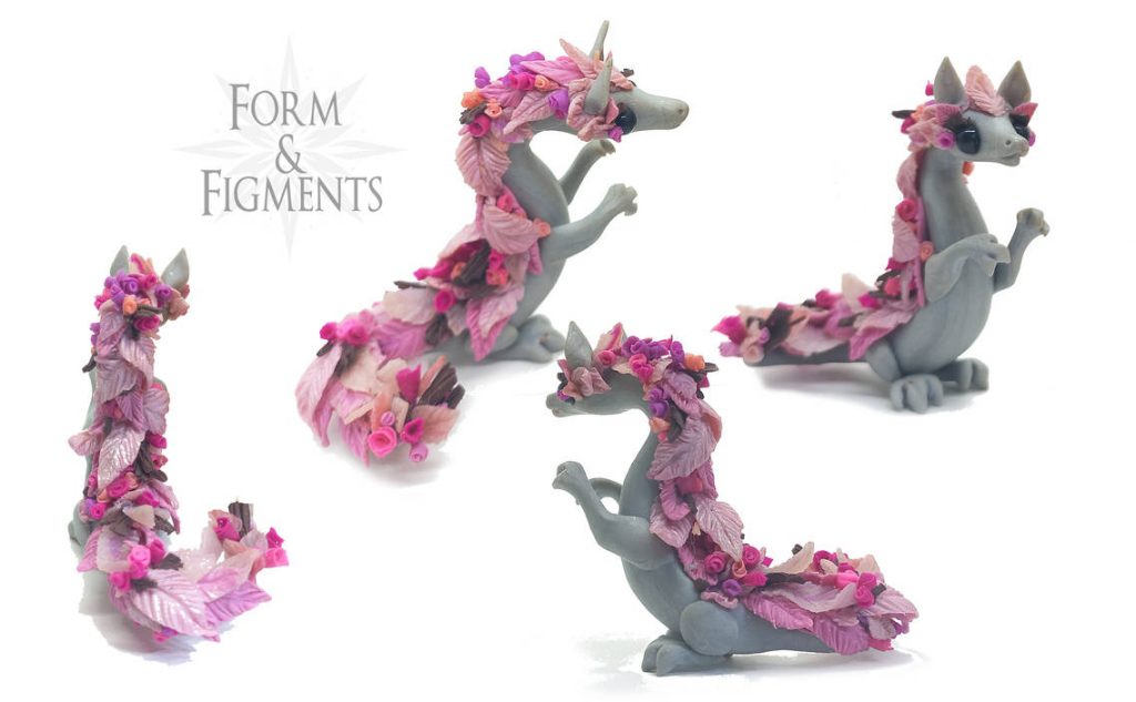 Floral pastel dragon