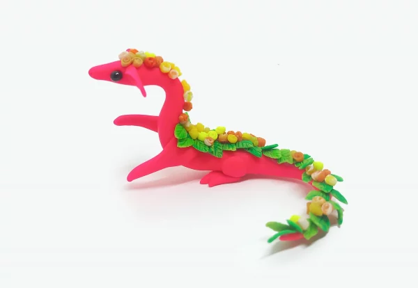 Bloomy the Bright Pink Flower Dragon - Image 3