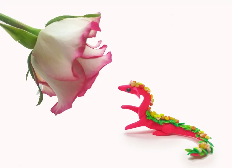 polymer clay dragon figurine for sale