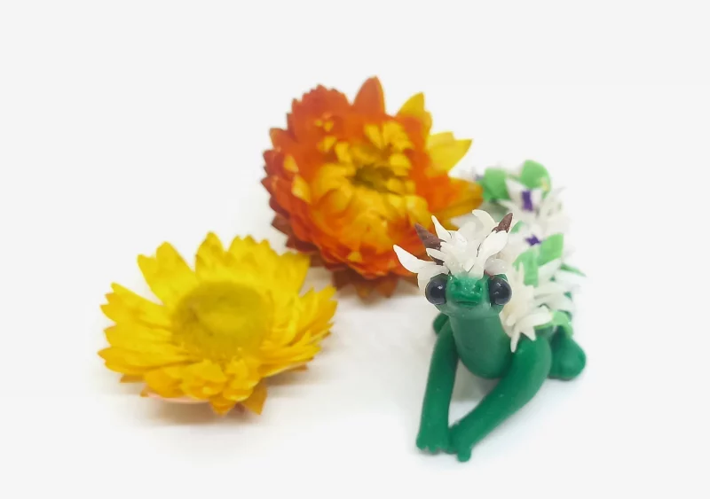 Whimsical miniature dragon clay