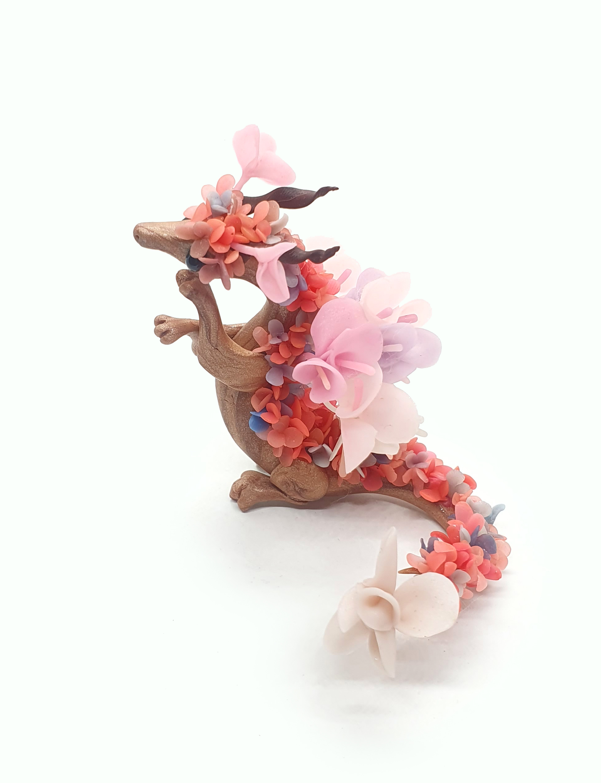 Blossom The Miniature Polymer Clay Dragon Sculpture - Image 4