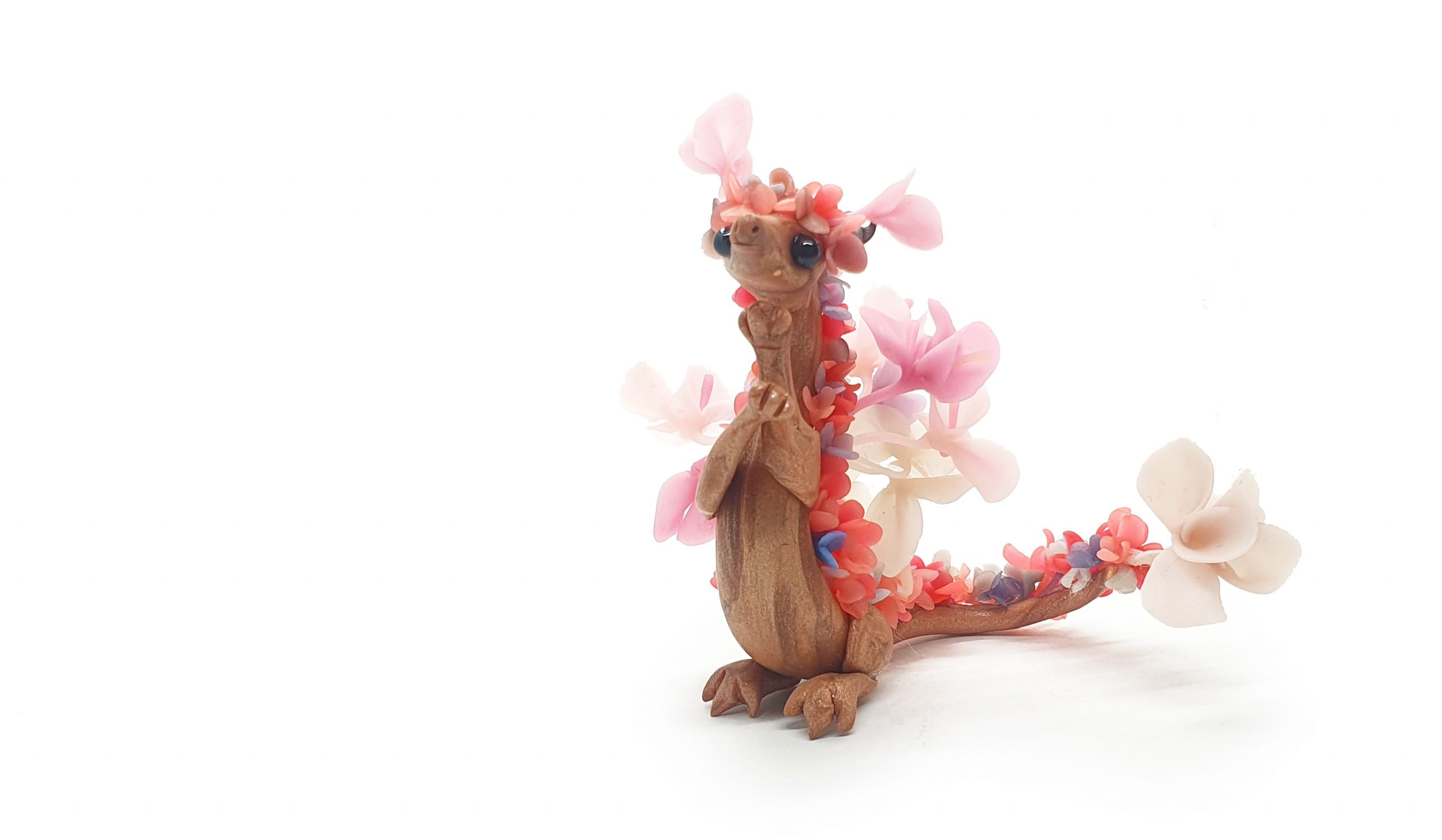 Blossom The Miniature Polymer Clay Dragon Sculpture - Image 3