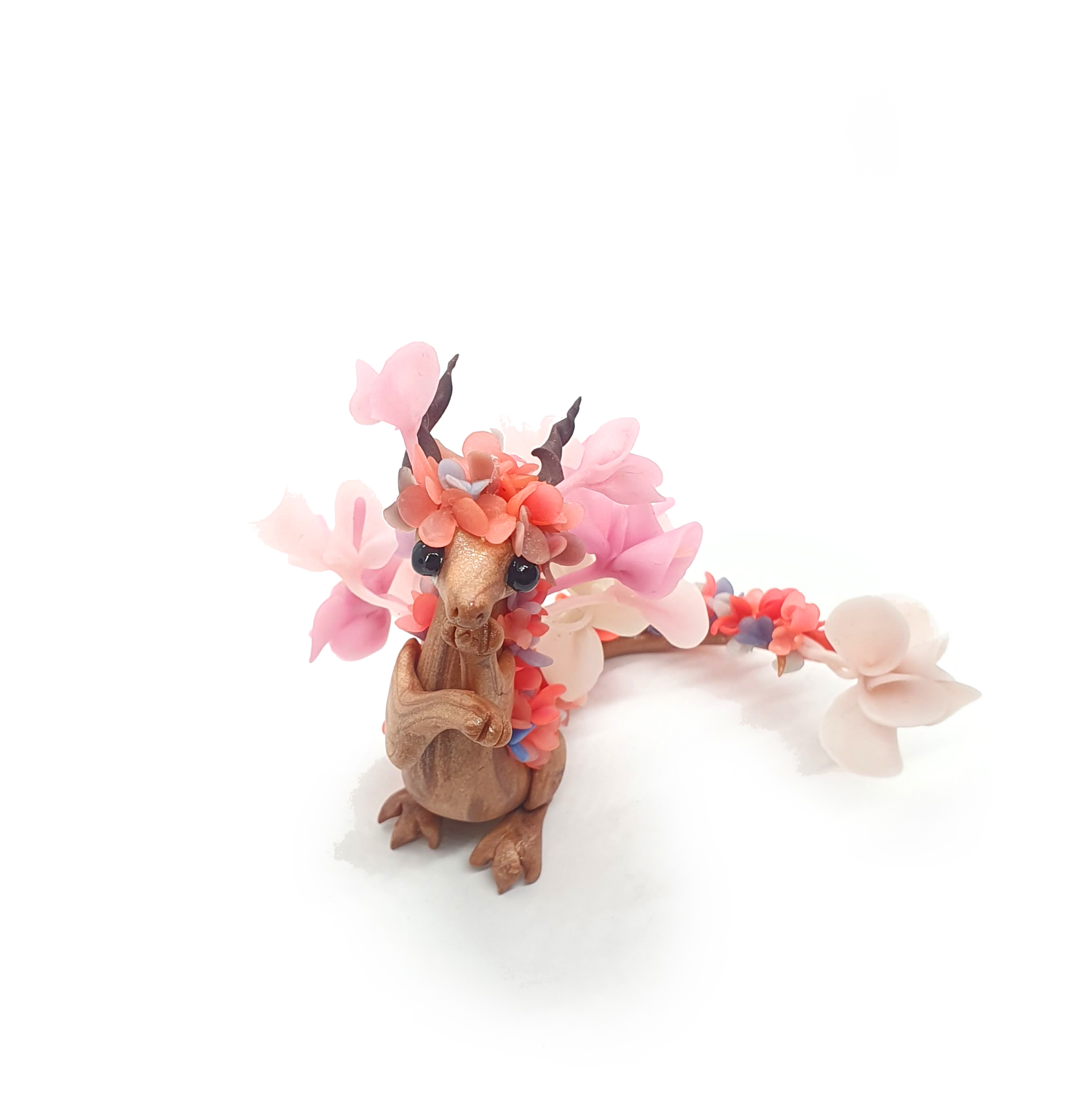 Blossom The Miniature Polymer Clay Dragon Sculpture - Image 2
