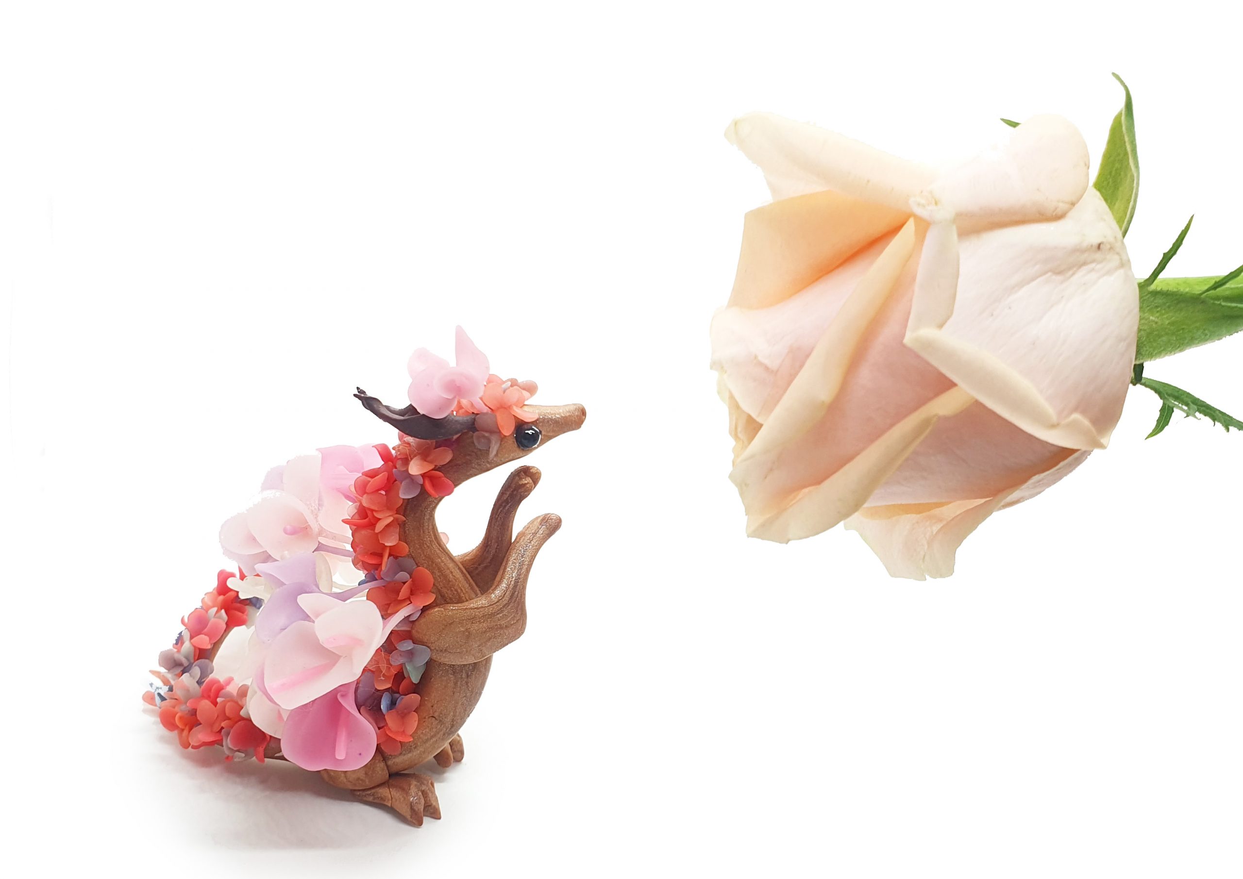Blossom The Miniature Polymer Clay Dragon Sculpture
